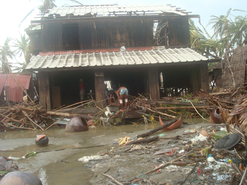 Cyklonen Nargis framfart 1