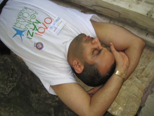 Abdul taking rest