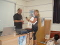 Vasilis getting gifts