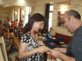 Vasilis handing out certificates