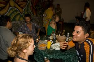 Festmingel på uteplatsen