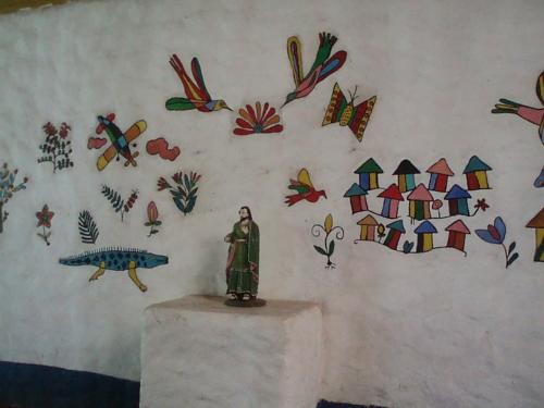 Inne i kyrkan på ön Mancarron